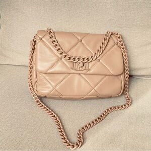Badgley Mischka Nude Hand - Shoulder Bag Minimalist EUC Tan Hand Bag